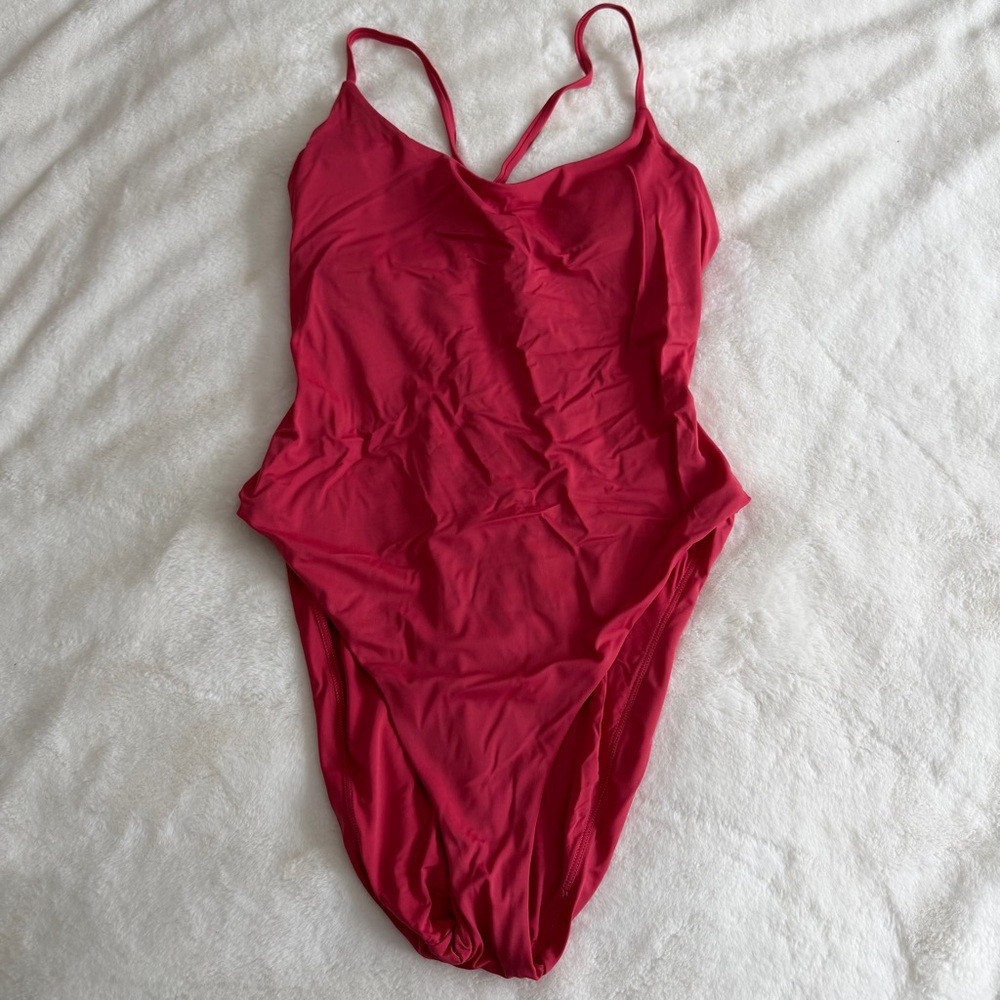 Andie One Piece Swimsuit Pink Women’s Large